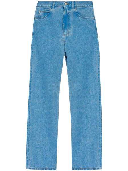  Marni Vaqueros Anchos Con Parche Del Logo - Azul 