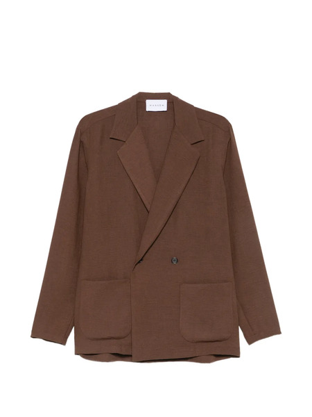  Marsem Blazer Con Solapas De Muesca - Marrón 