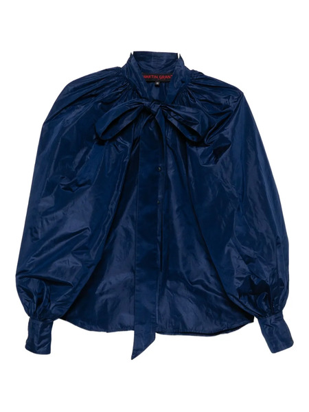  Martin Grant Camisa De Seda - Azul 