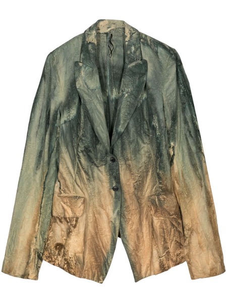  Masnada Blazer Con Estampado Abstracto - Verde 