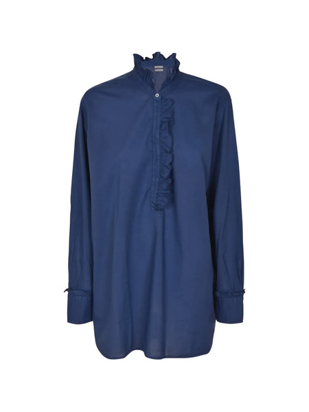  Massimo Alba Blusa Con Volantes - Azul 