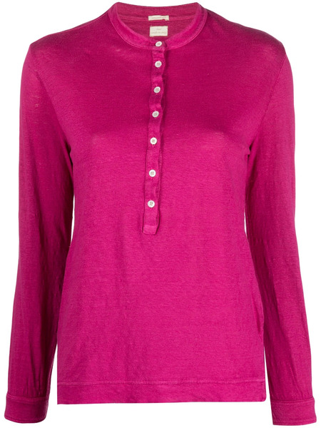  Massimo Alba Camisa Java Con Cuello Henley - Rosa 