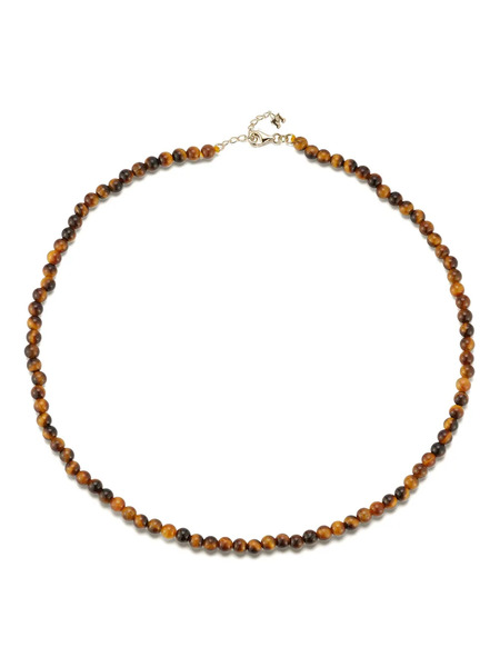  Mateo Collar En Oro Amarillo De 14 Ct Con Motivo De Ojo De Tigre - Dorado 