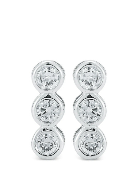  Mateo Pendientes Trio Con Diamantes - Plateado 