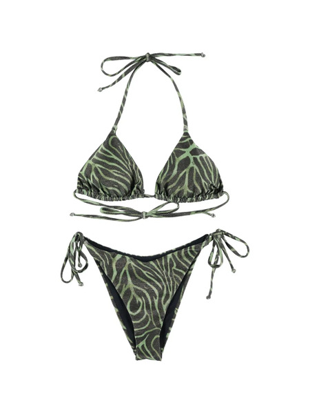  Matinée Bikini Kate Con Estampado De Cebra - Verde 