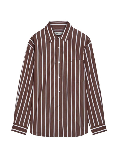  Matteau Camisa A Rayas - Marrón 