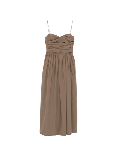  Matteau Vestido Fruncido - Marrón 