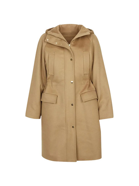  Max Mara Abrigo Alcade Con Capucha - Neutro 