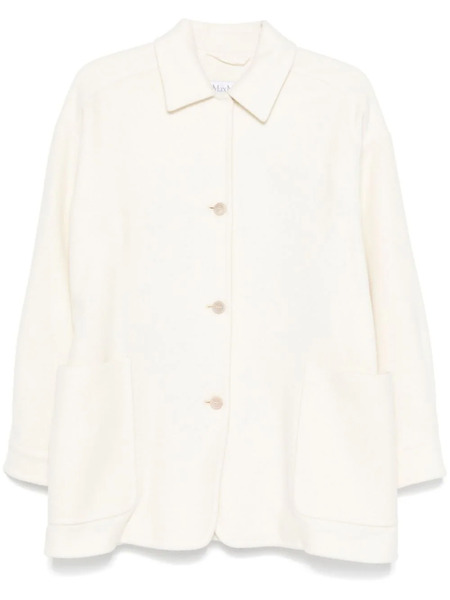  Max Mara Abrigo Con Botones - Blanco 