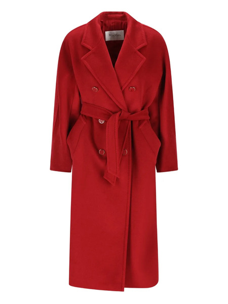  Max Mara Abrigo Con Cinturón - Rojo 