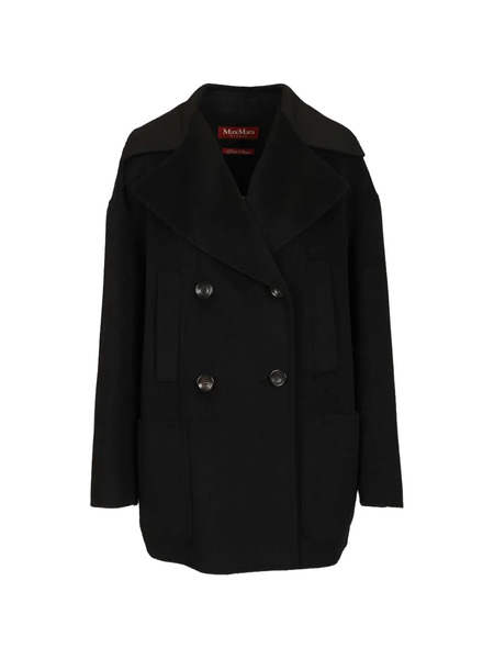 Max Mara Abrigo Con Doble Botonadura - Negro 