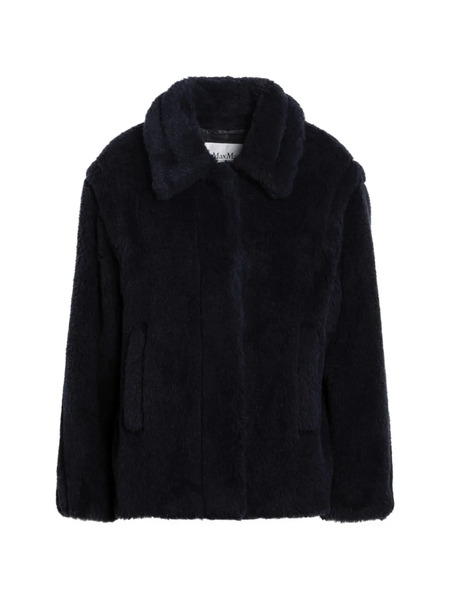  Max Mara Abrigo De Piel Artificial Con Botones - Azul 