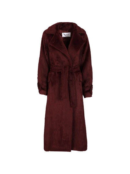  Max Mara Abrigo Oversize Con Cinturón - Rojo 
