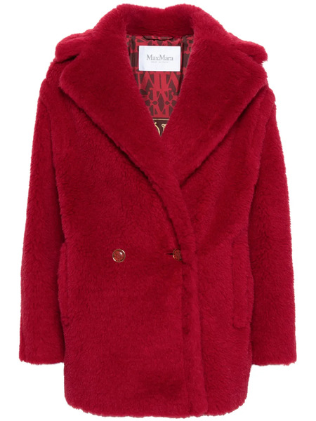  Max Mara Abrigo Short Teddy - Rojo 