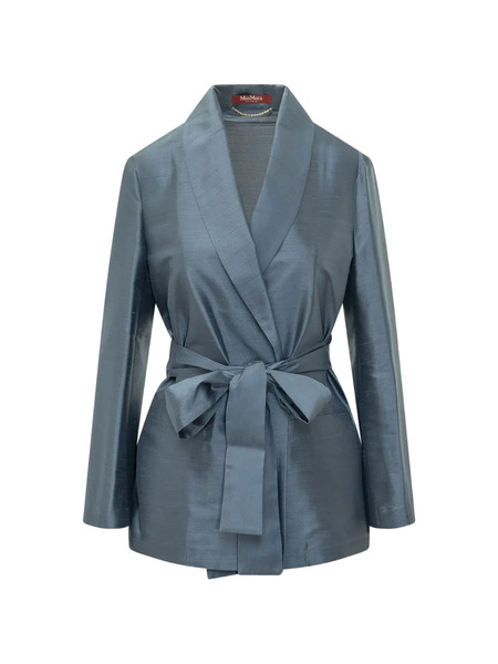  Max Mara Blazer Con Cinturón - Azul 