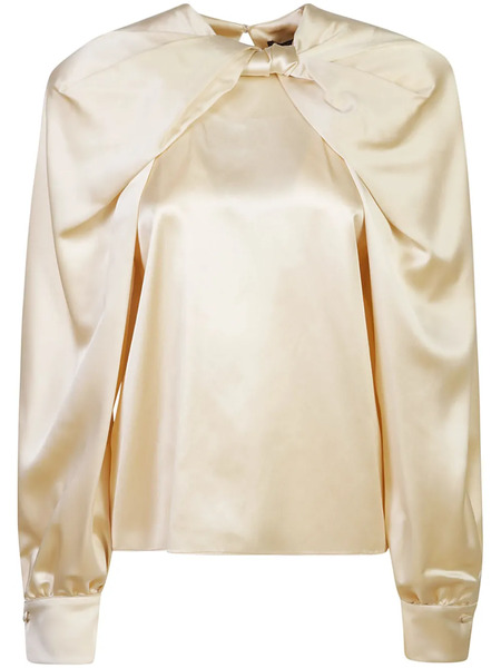  Max Mara Blusa De Seda - Neutro 