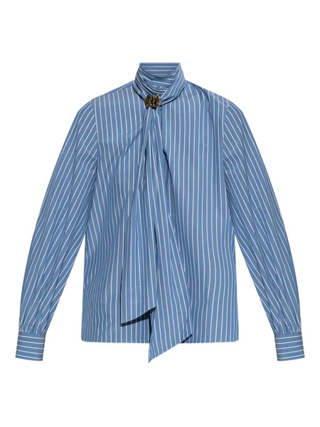  Max Mara Blusa Disco A Rayas - Azul 