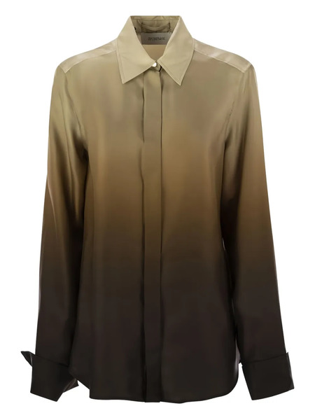  Max Mara Camisa De Seda - Neutro 
