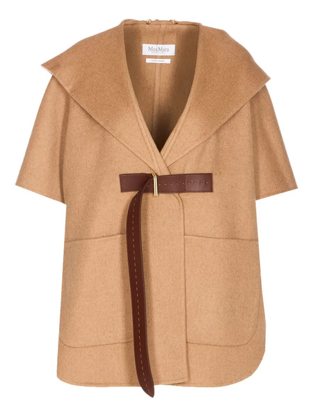  Max Mara Capa Con Capucha Y Cinturón - Neutro 