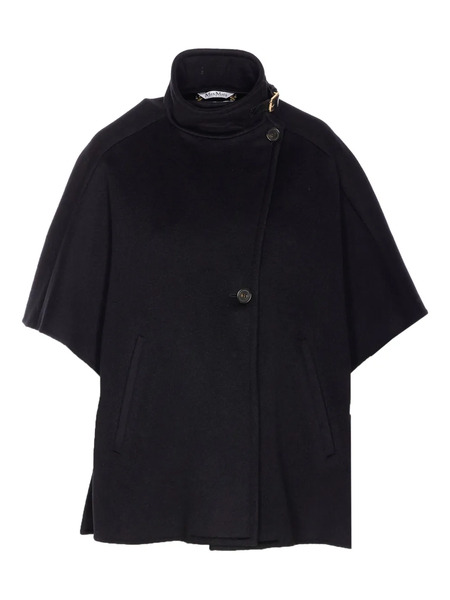  Max Mara Capa Con Cierre De Botón - Negro 