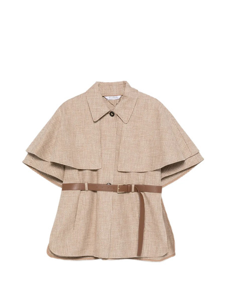  Max Mara Capa Con Cinturón - Neutro 