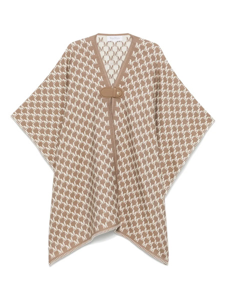  Max Mara Capa Con Monograma - Marrón 