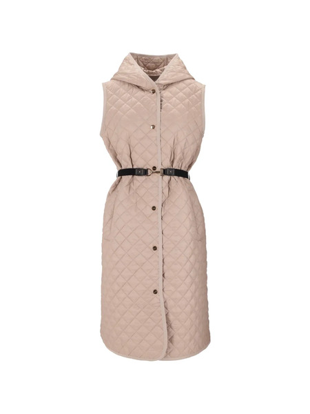  Max Mara Chaleco Acolchado Con Capucha - Neutro 