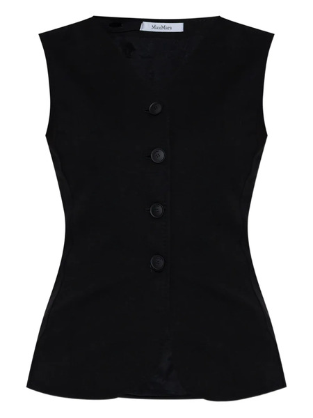  Max Mara Chaleco Estructurado - Negro 