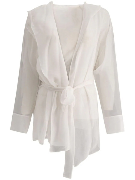  Max Mara Chaqueta Con Capucha - Blanco 
