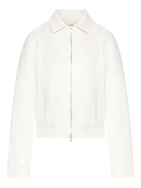  Max Mara Chaqueta Con Cremallera - Blanco 