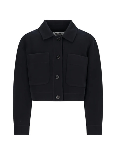  Max Mara Chaqueta Estilo Boxy Con Bolsillo Con Solapa - Azul 