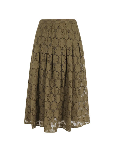  Max Mara Falda Midi Con Efecto Godet - Verde 