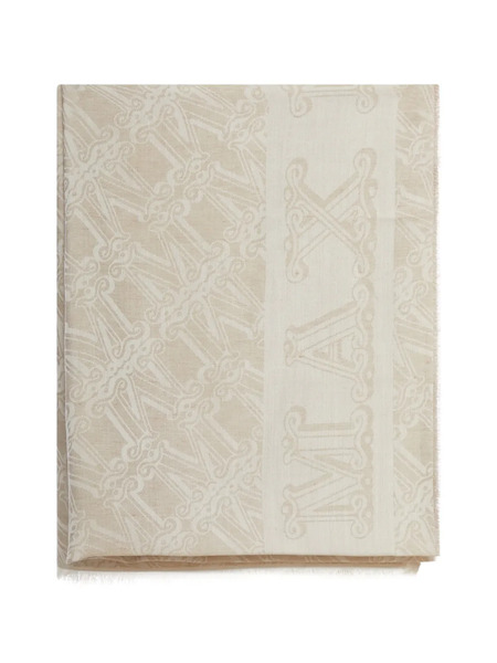  Max Mara Fular Con Logo En Jacquard - Neutro 