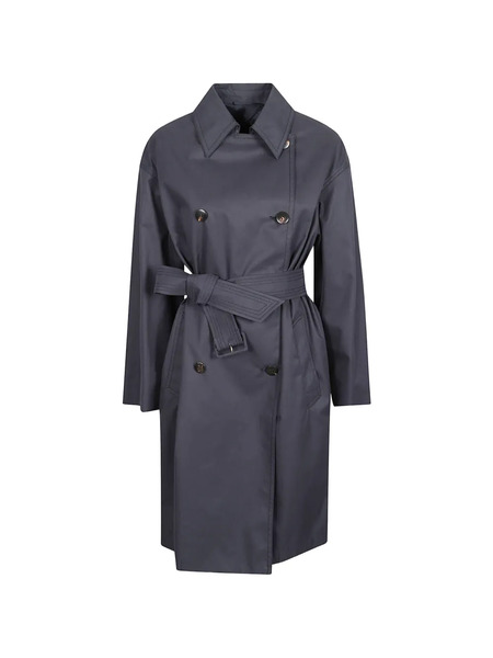  Max Mara Gabardina Con Cinturón - Azul 