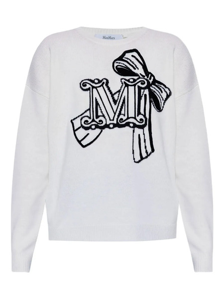  Max Mara Jersey Con Monograma - Blanco 