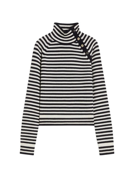  Max Mara Jersey Paniere A Rayas - Blanco 