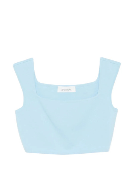  Max Mara Top Con Cuello Cuadrado - Azul 