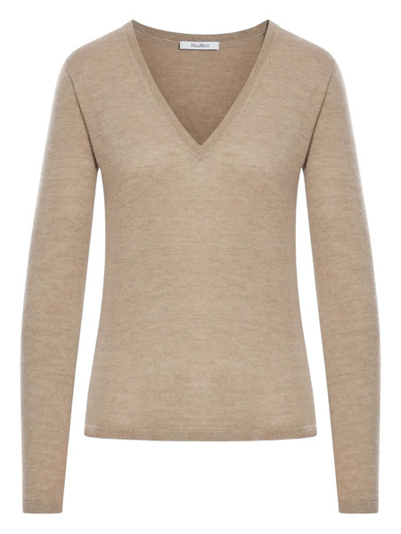  Max Mara Top Con Cuello En V - Neutro 