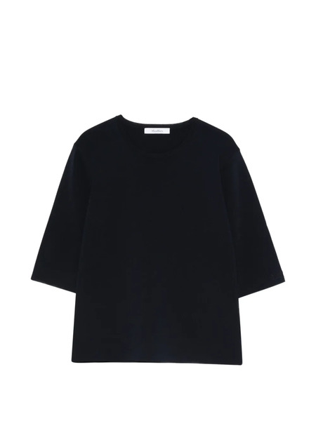  Max Mara Top Mxpfaida Con Cuello Redondo - Azul 