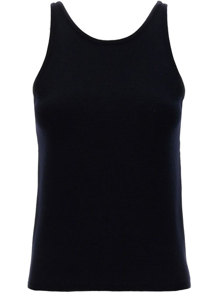  Max Mara Top Sin Mangas Stretch De Algodón - Azul 