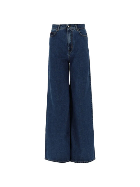  Max Mara Vaqueros Anchos Con Diseño De Cinco Bolsillos - Azul 