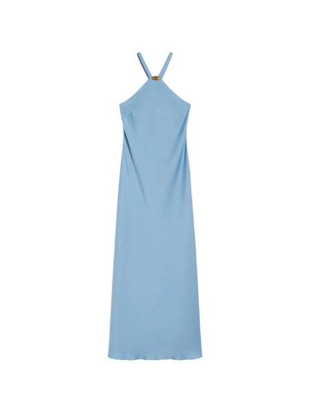  Max Mara Vestido De Satén - Azul 
