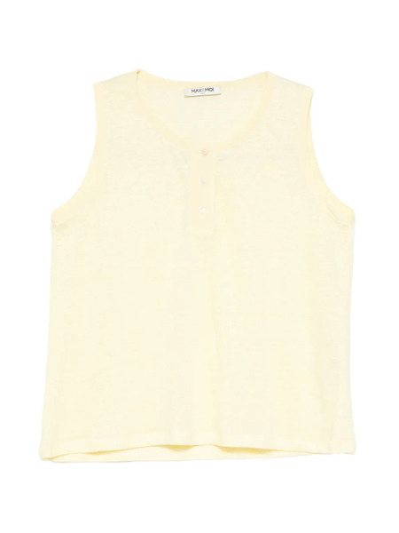 Max & Moi Top Con Cuello Redondo - Amarillo 