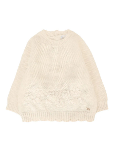  Mayoral Top Con Aplique Floral - Neutro 