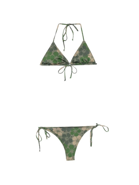  Mc2 Saint Barth Bikini Maleah Con Diseño Triangular - Verde 