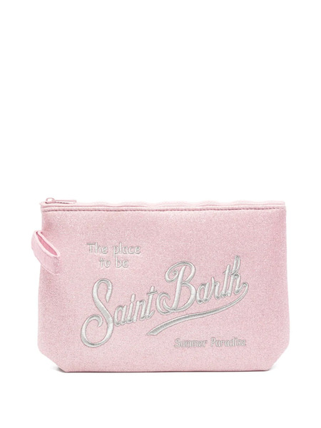  Mc2 Saint Barth Bolso De Mano Aline Con Logo Bordado - Rosa 