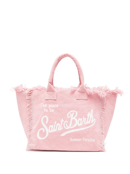  Mc2 Saint Barth Bolso Shopper Vanity Con Flecos - Rosa 