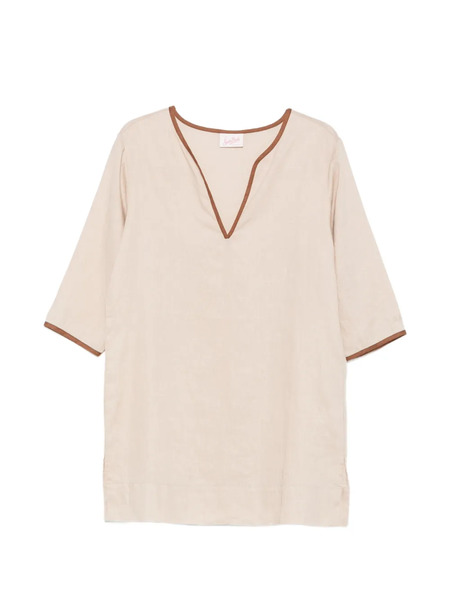  Mc2 Saint Barth Caftán Matcha String Con Cuello En V - Neutro 