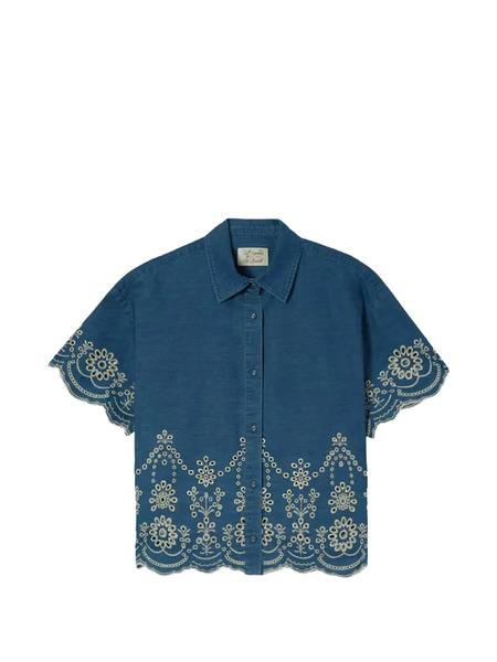  Mc2 Saint Barth Camisa Con Bordado - Azul 
