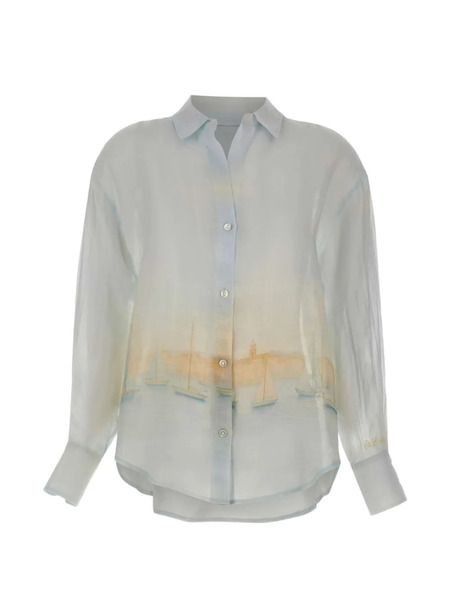  Mc2 Saint Barth Camisa Cristal Oversize - Azul 